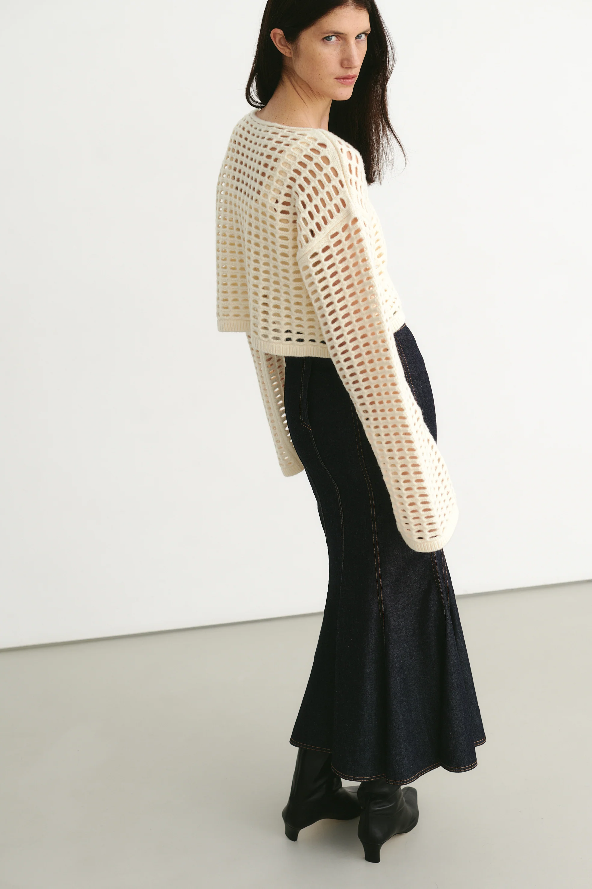 Anne Midi Skirt Denim - Image 3