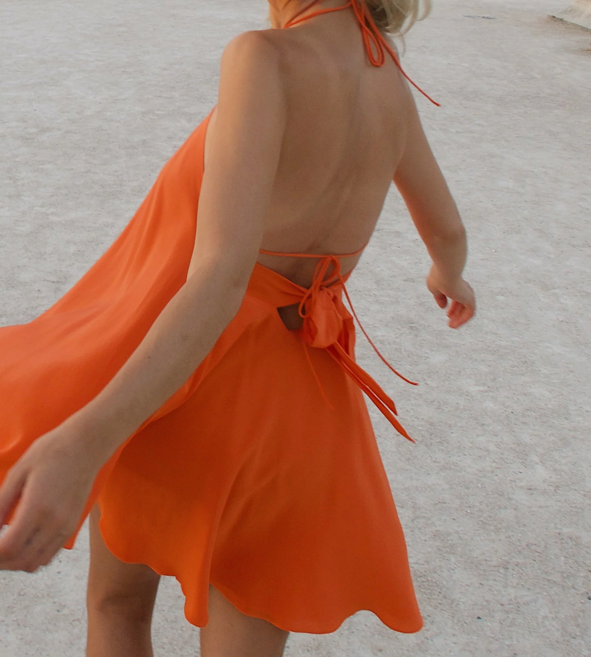 Babydoll Dress Orange - Image 3