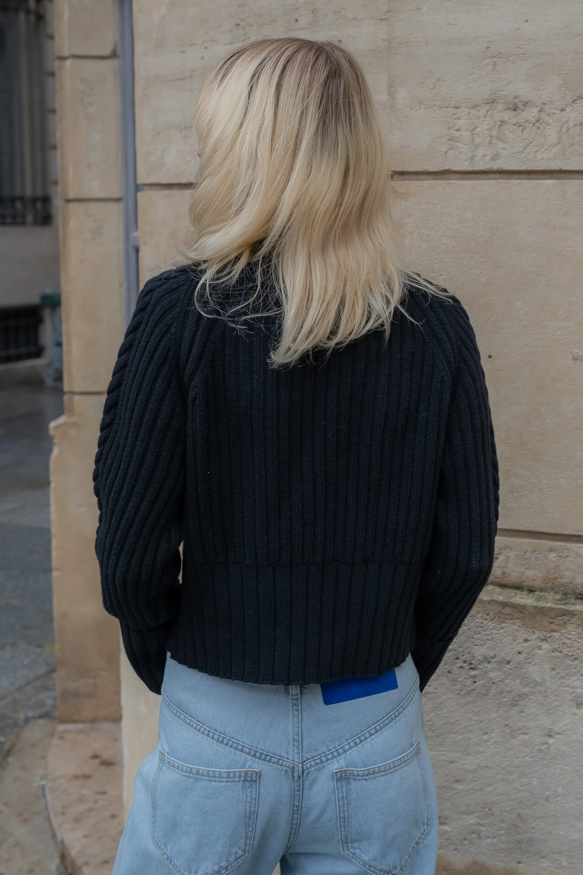 Cable Knit Turtleneck Black - Image 4