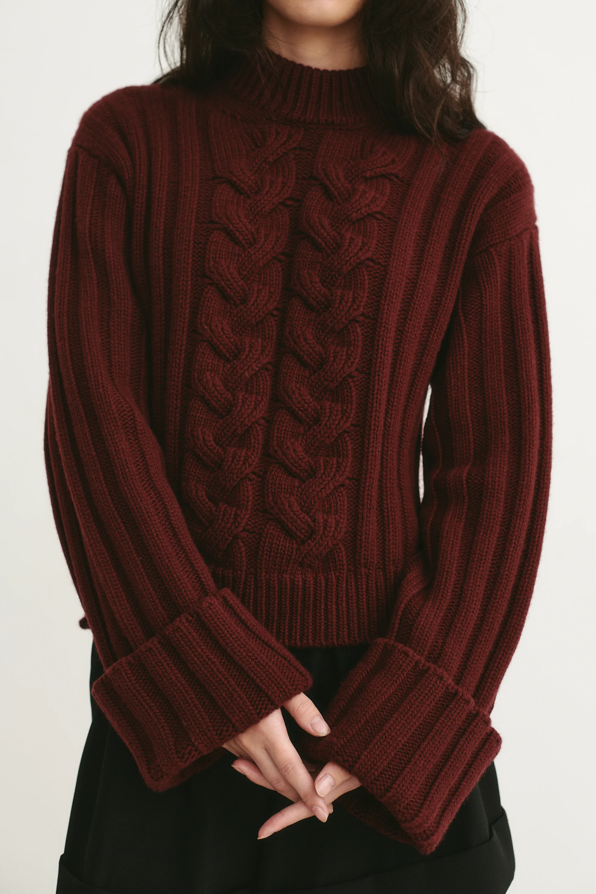 Courchevel Sweater Aubergine - Image 2