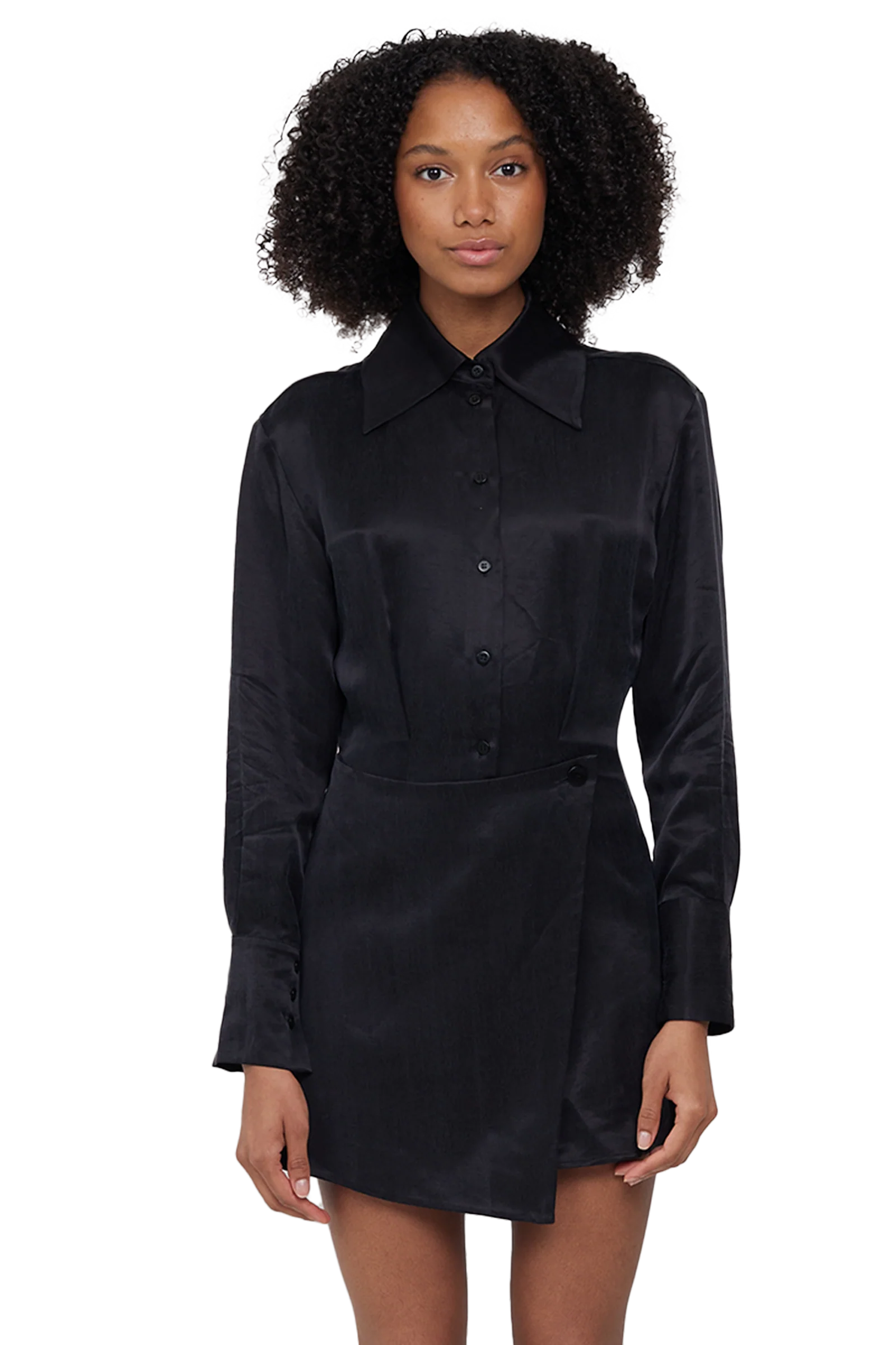 Ruby Shirt Dress Black - Image 4