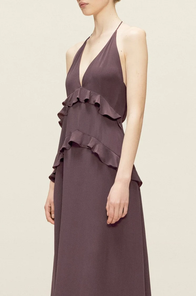 Holly Dress Aubergine - Image 2