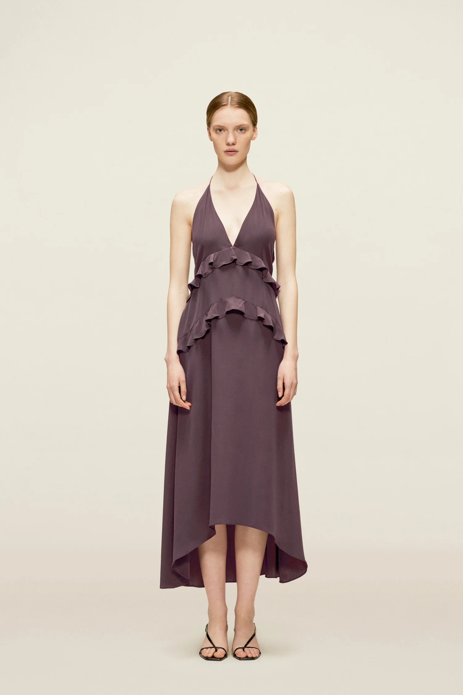 Holly Dress Aubergine - Image 3