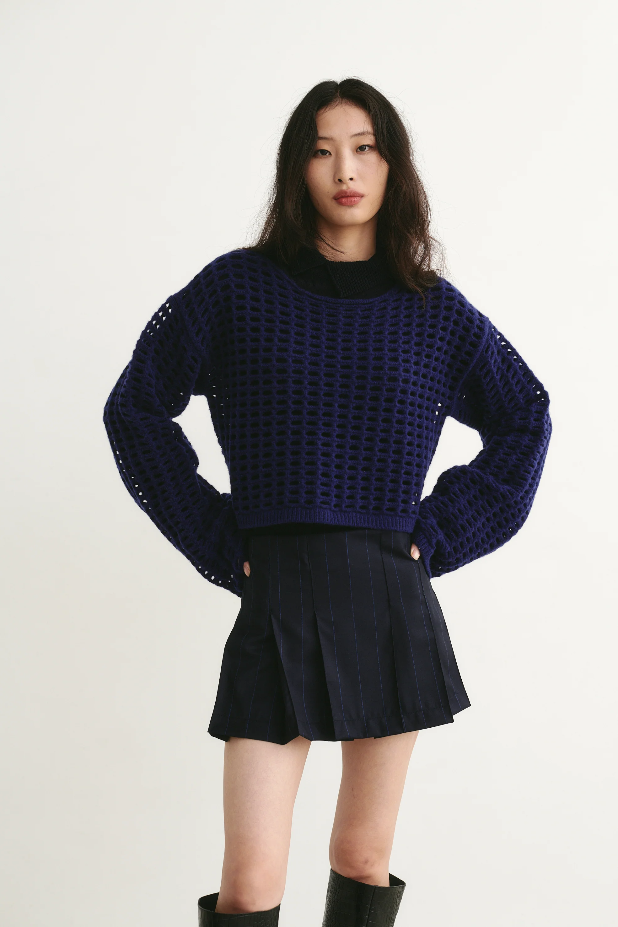 Ivana Pleated Mini Skirt Striped - Image 2