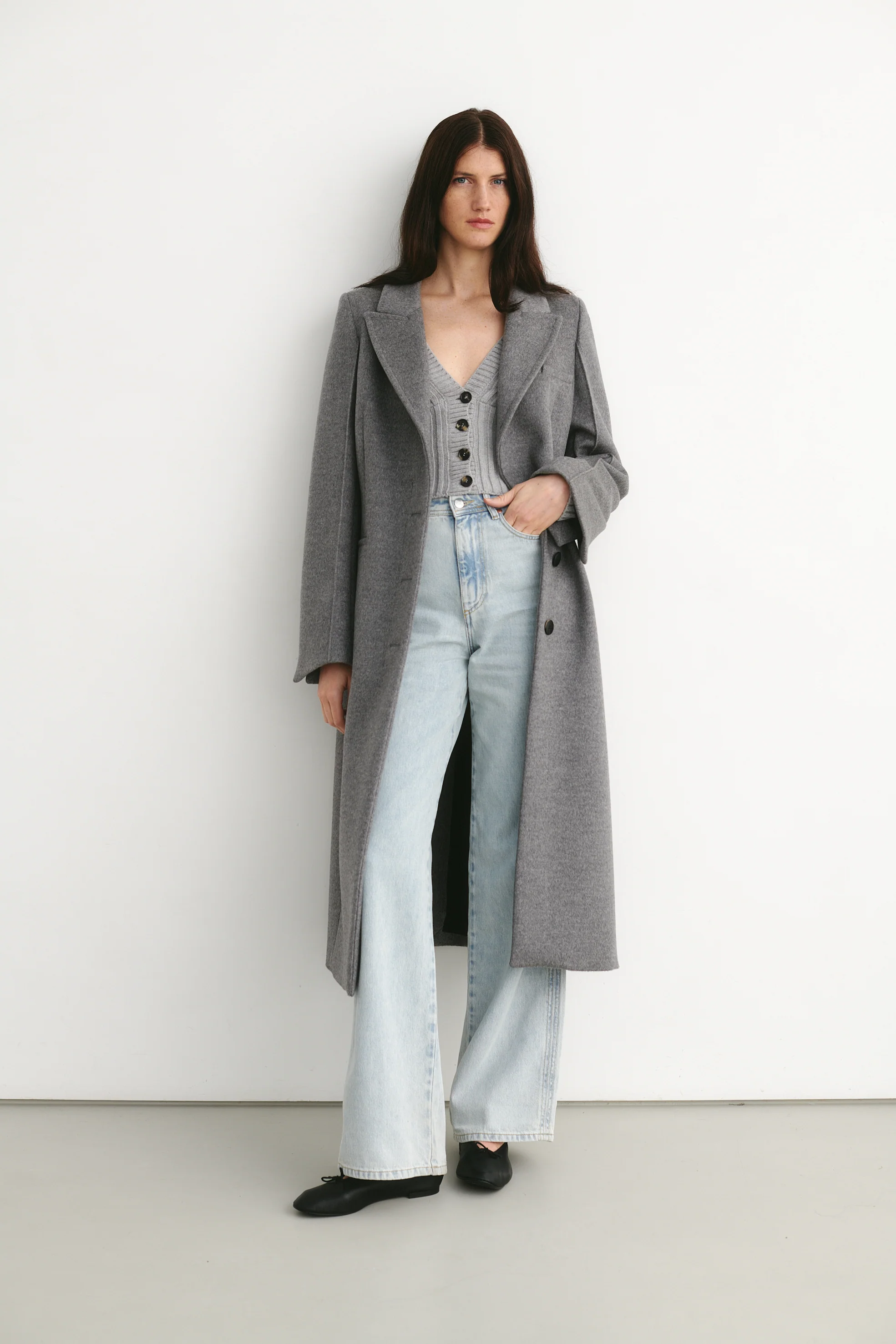 Izmir Long Coat Grey - Image 2