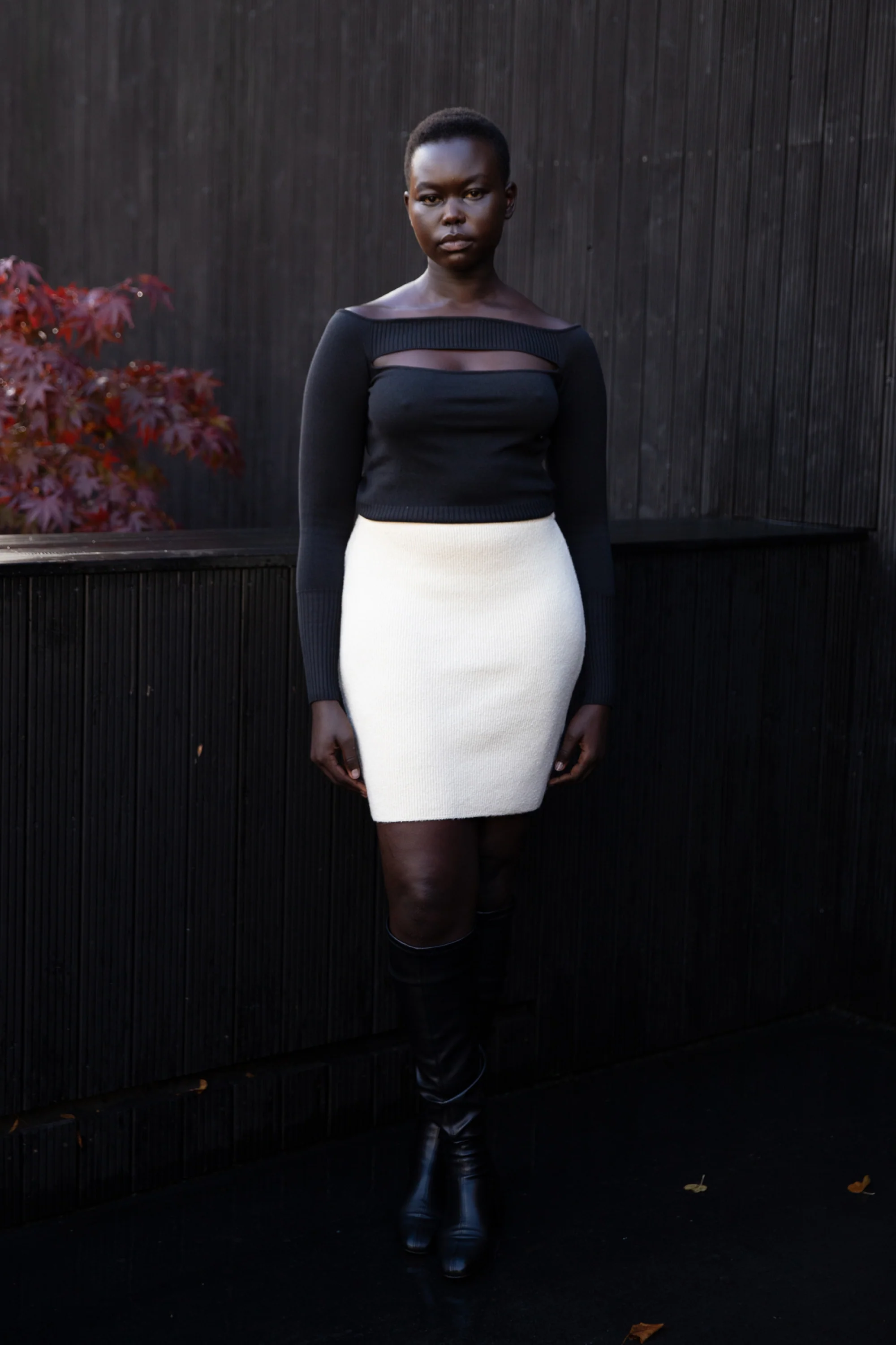 Knit Skirt Cream - Image 2