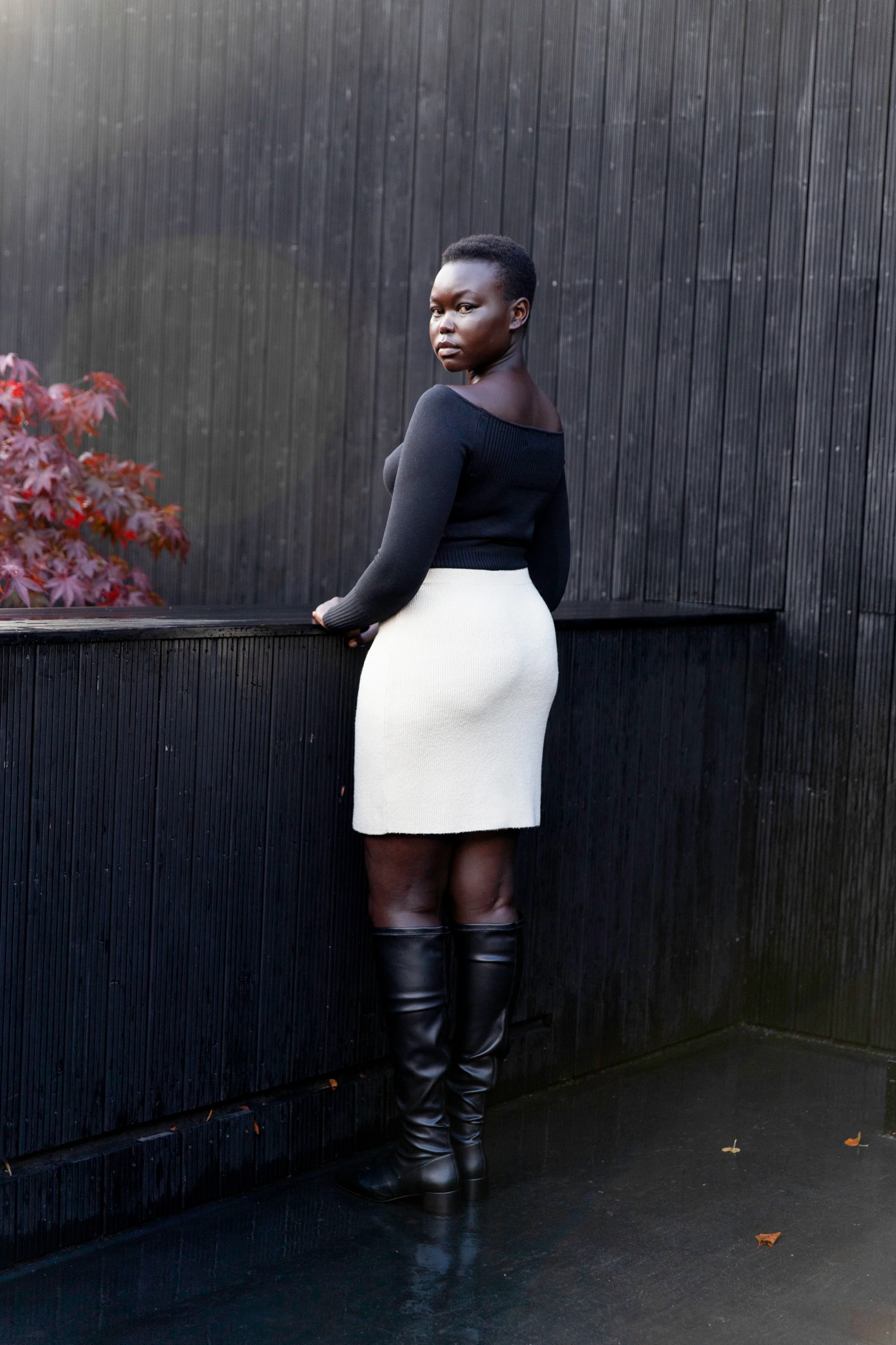 Knit Skirt Cream - Image 3
