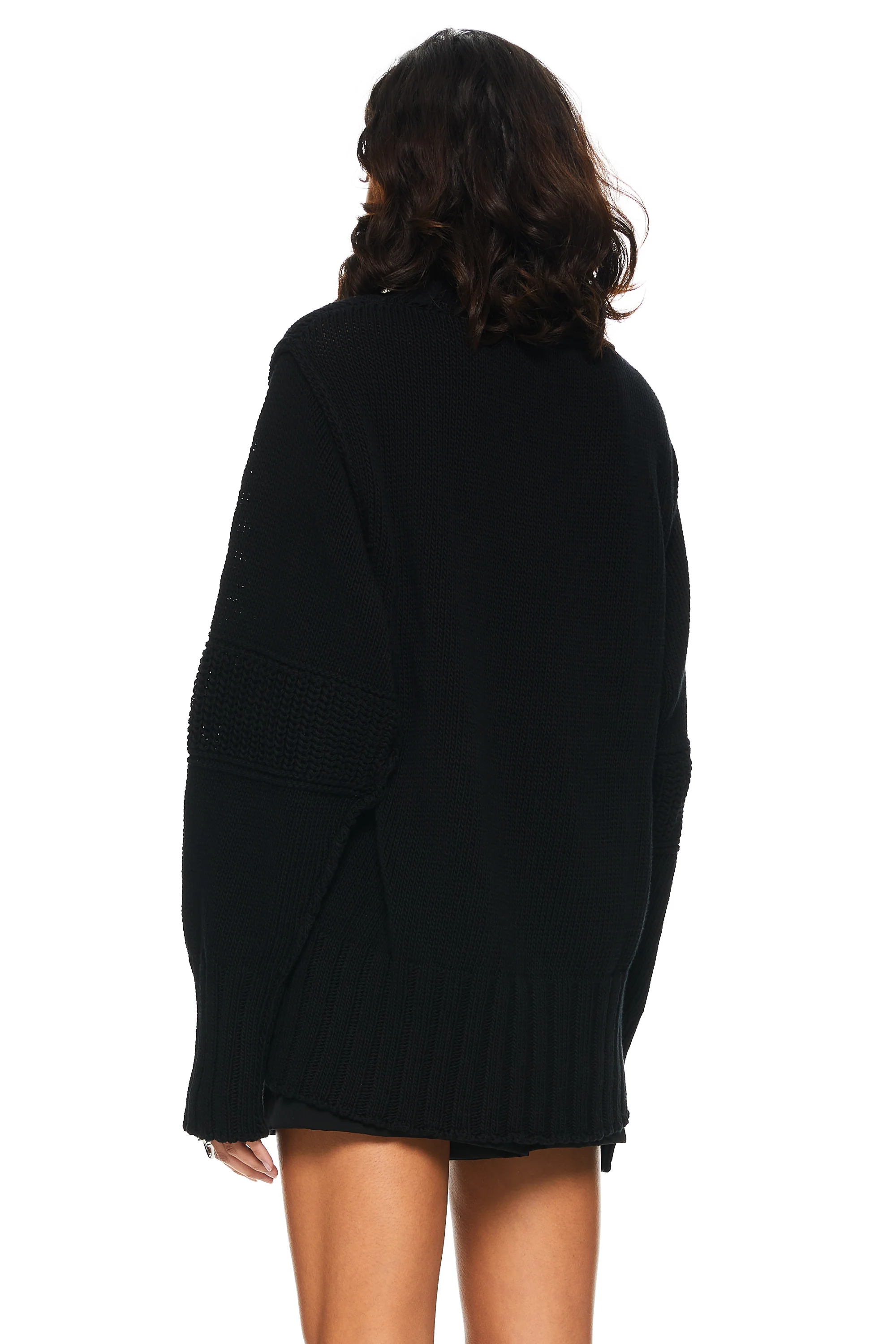 Oversized Boyfriend Sweater Black - Image 3