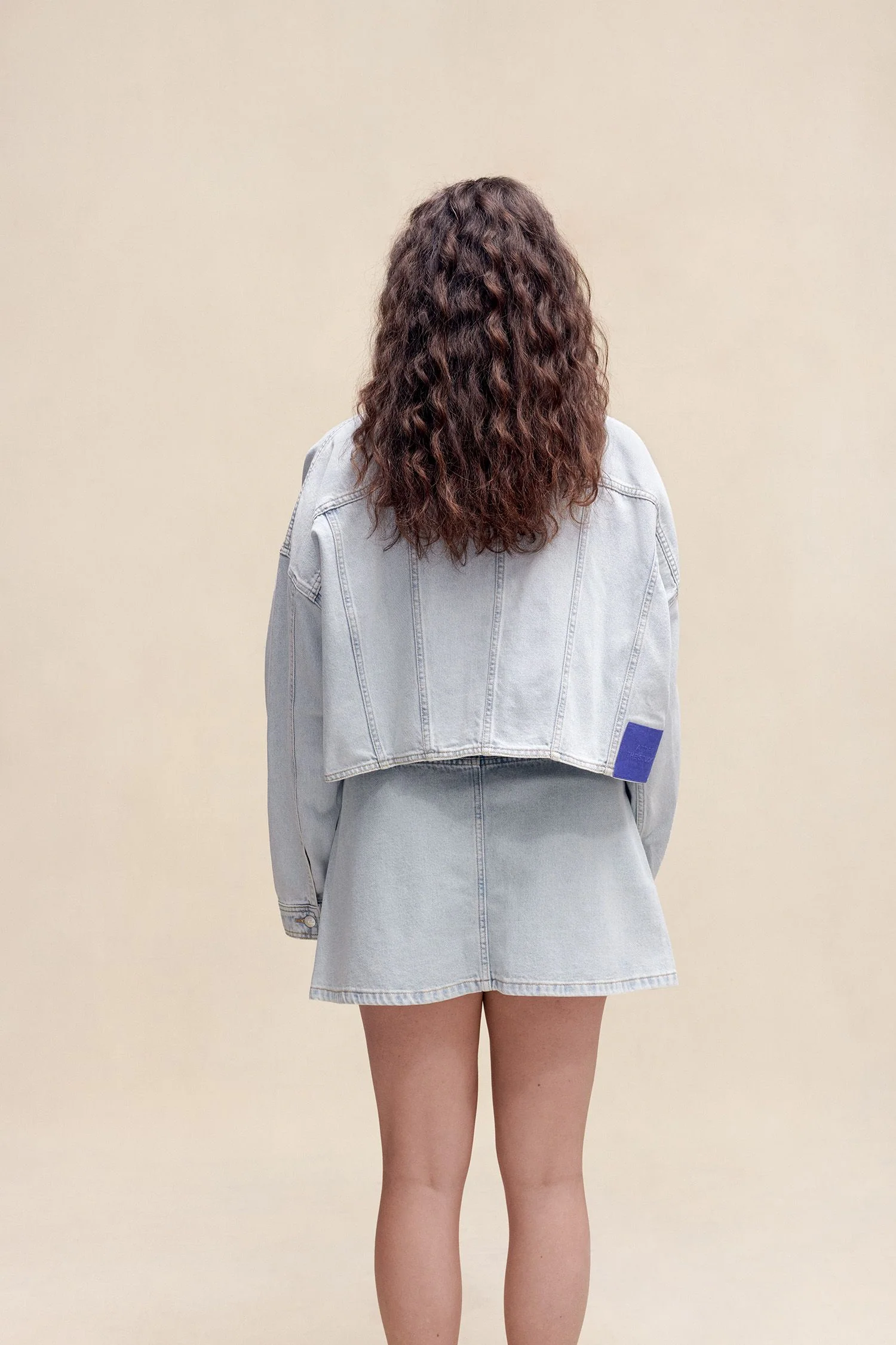 Eliza Oxford Denim Skirt Light Blue - Image 3