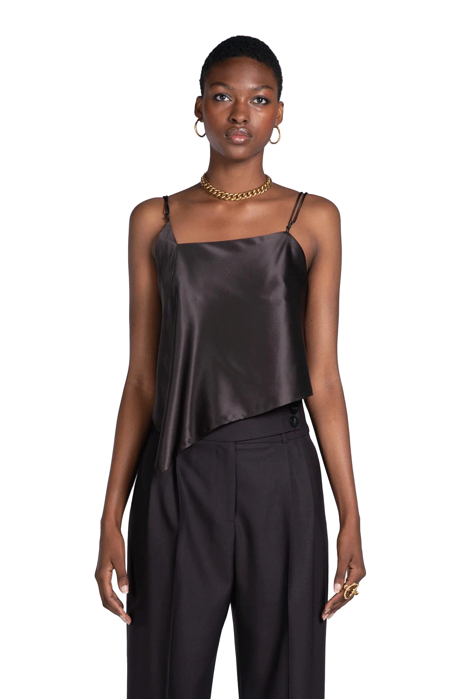 Silk Satin Cami Chocolate