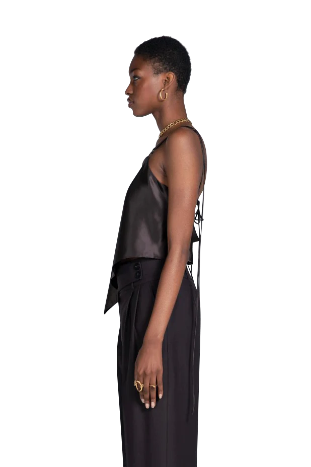 Silk Satin Cami Chocolate - Image 2