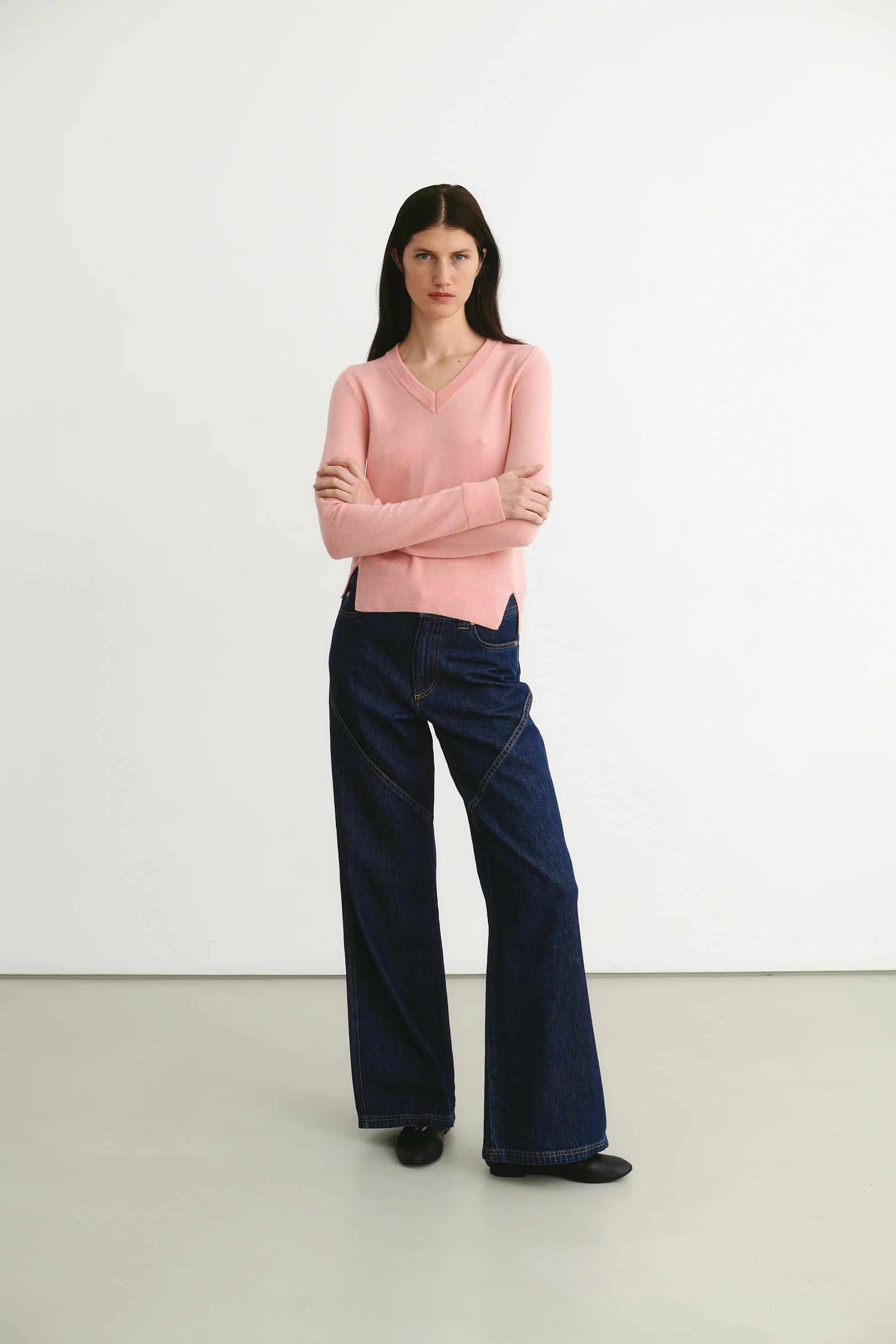 Sonia V-Neck Sweater Salmon - Image 2