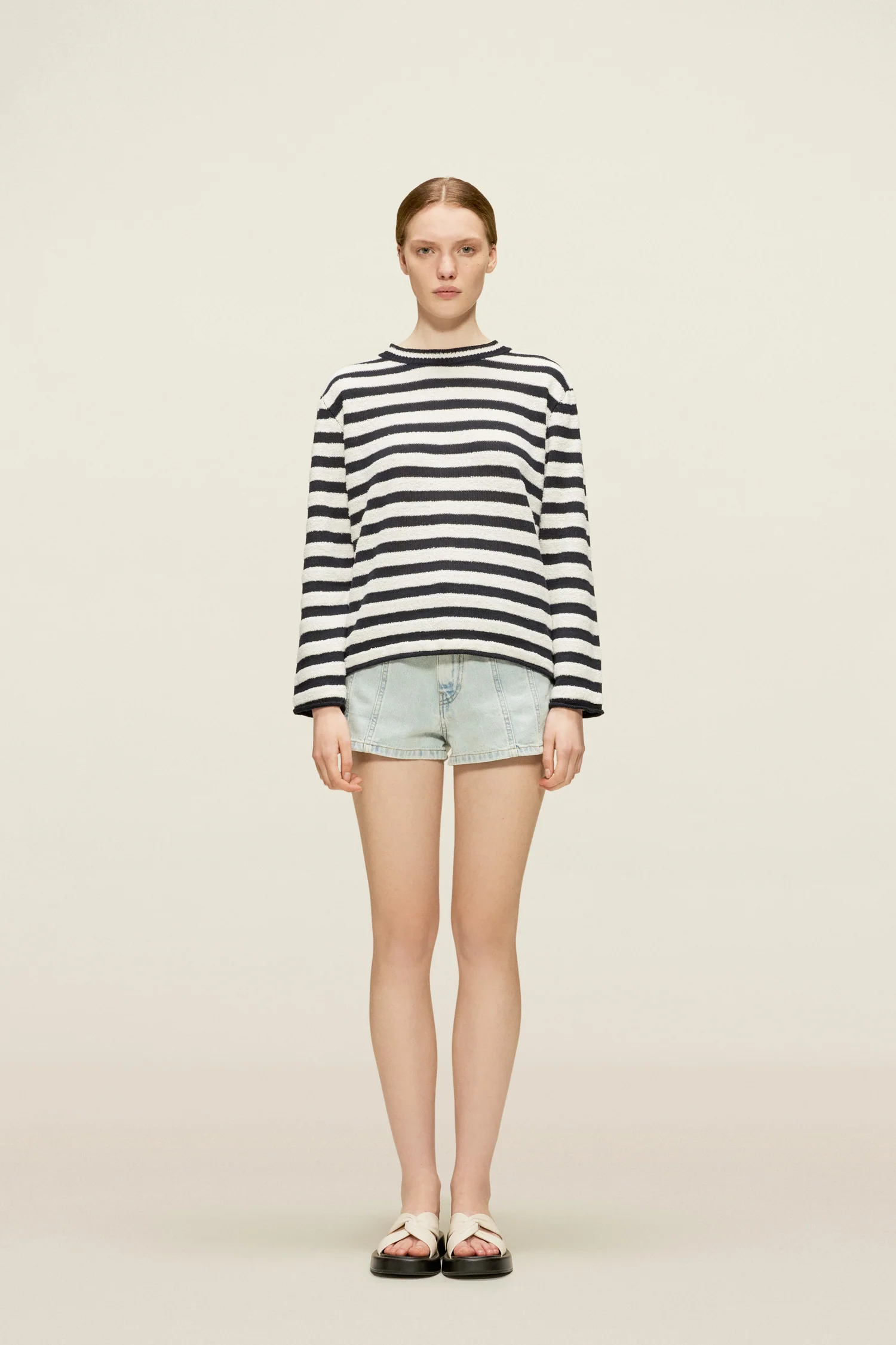 Tatiana Knit Sweater Navy White - Image 2