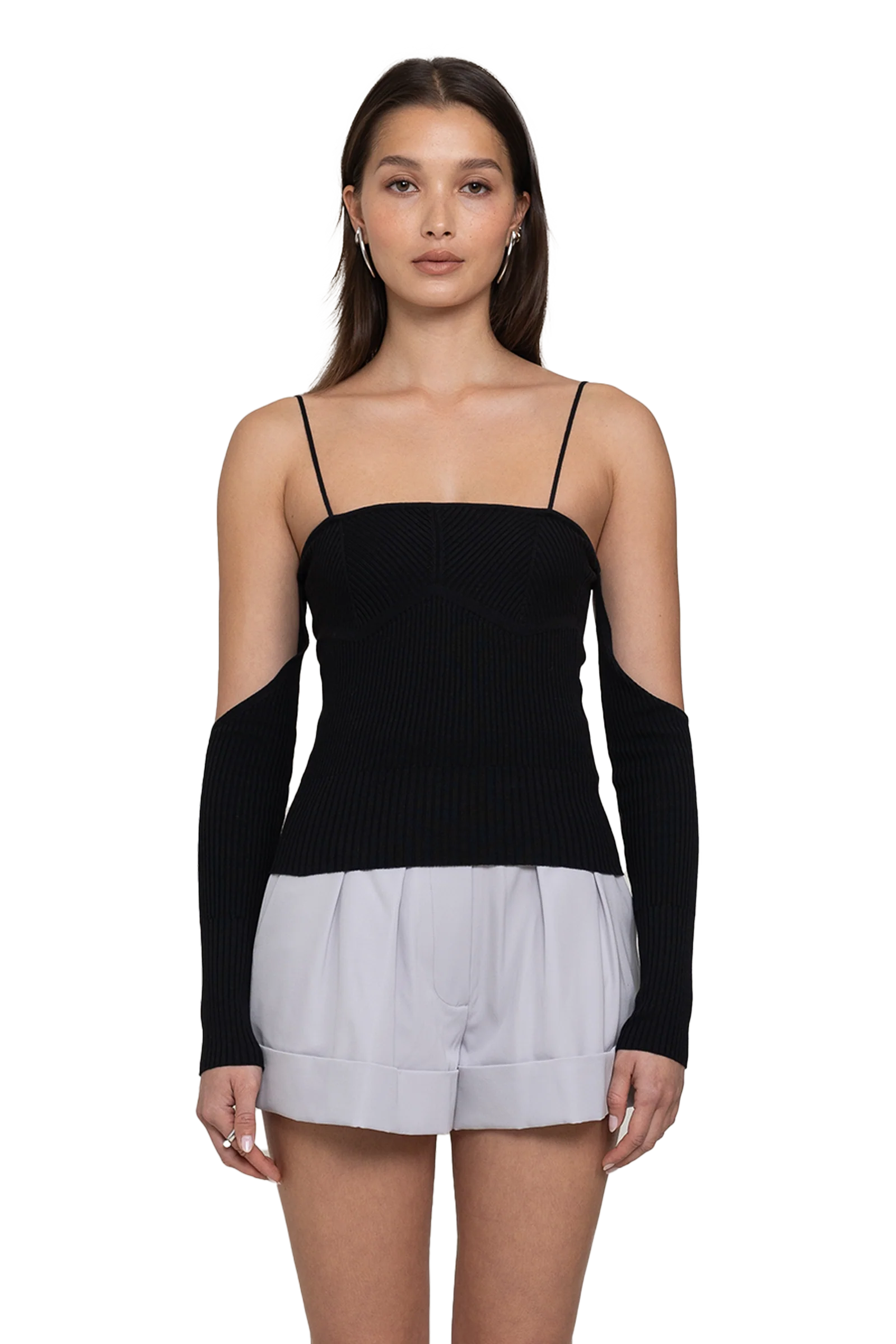 Versatile Knit Top Black