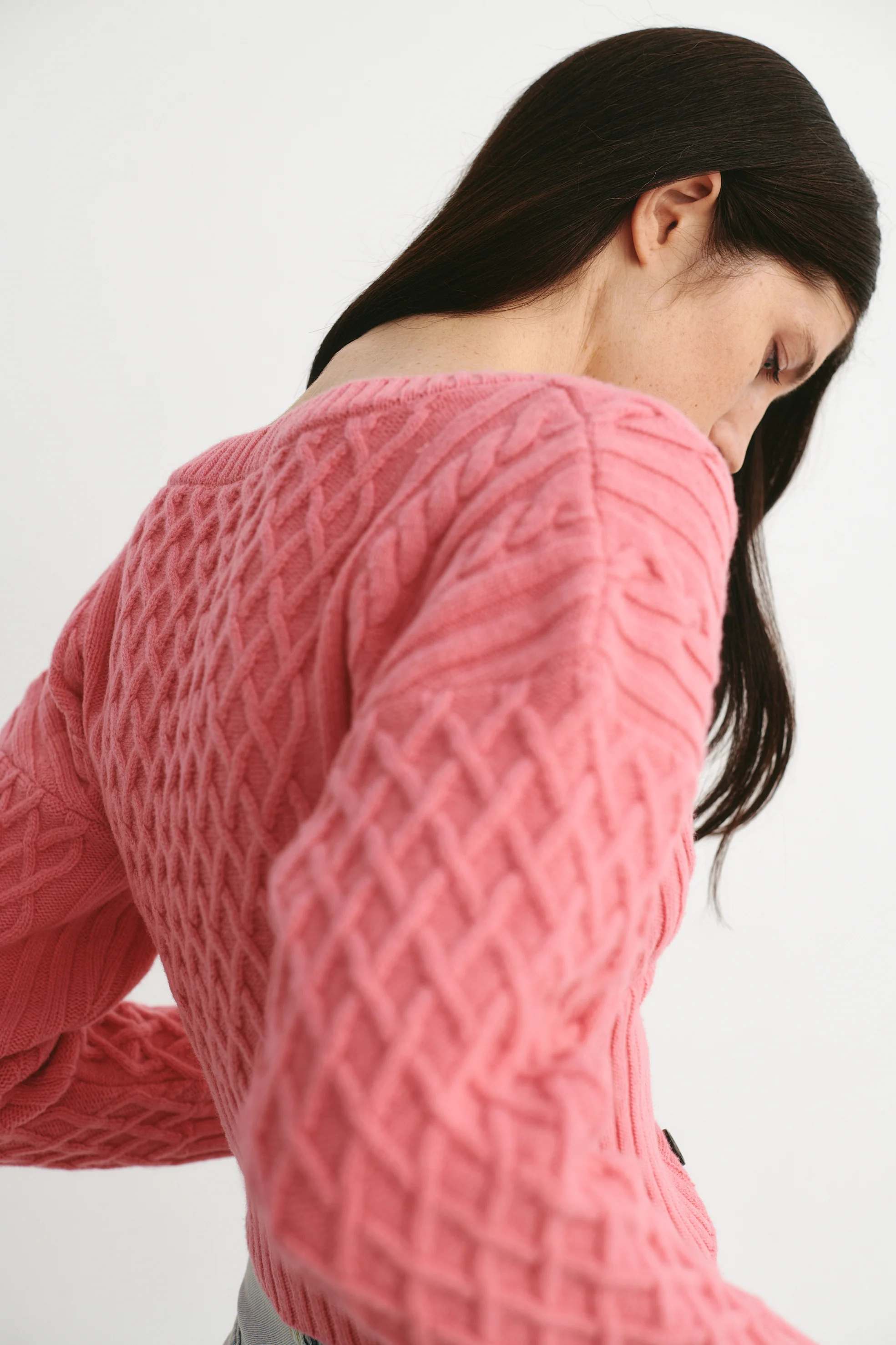 Victoria Cropped Cardigan Pink - Image 3